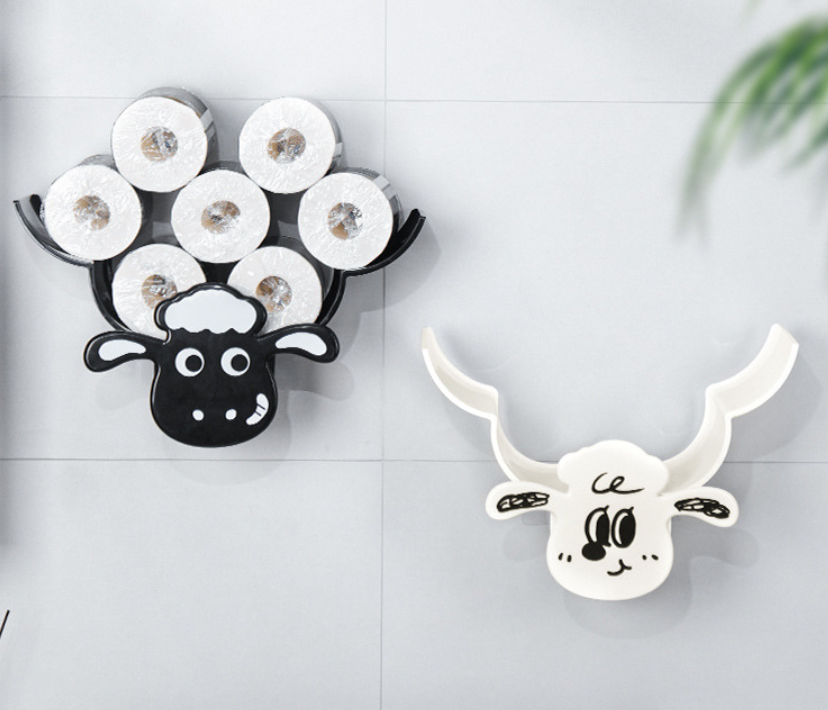 Wall-Mounted Toilet Paper Holder with Storage Shelf